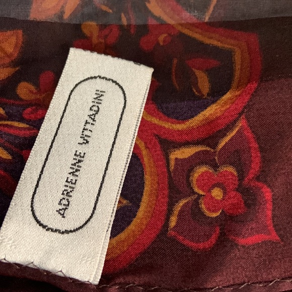 ADRIENNE VITTADINI floral scarf 100% silk - Picture 6 of 14